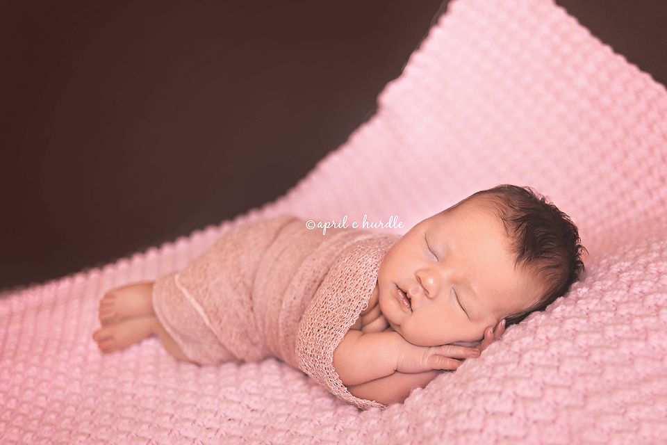 Blush Pink Stretch Knit Baby Wrap Swaddle - Beautiful Photo Props