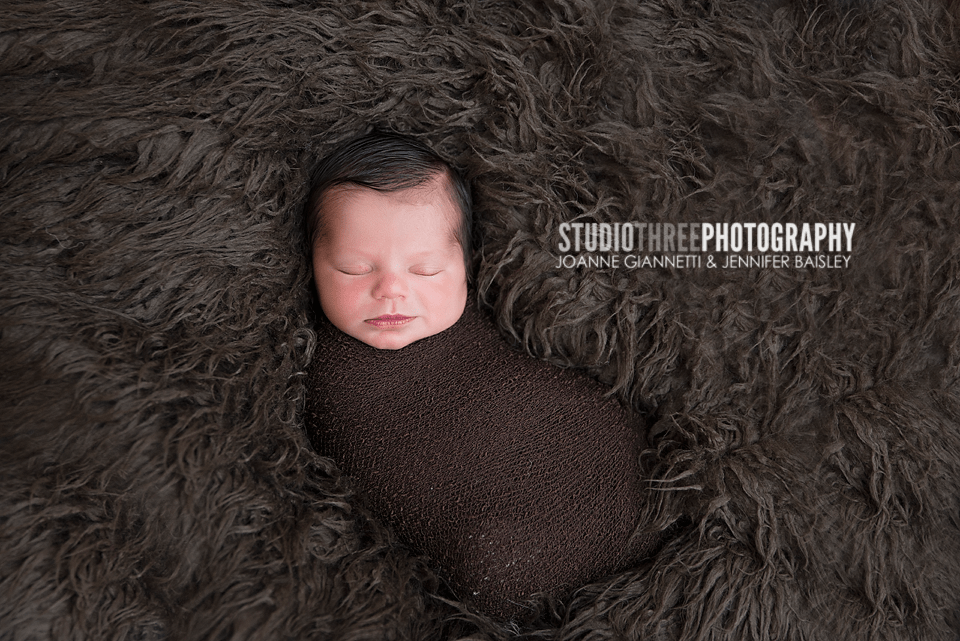Dark Brown Stretch Knit Baby Swaddle Wrap - Beautiful Photo Props