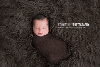 Dark Brown Stretch Knit Baby Swaddle Wrap - Beautiful Photo Props