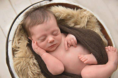 Dark Brown Stretch Knit Baby Swaddle Wrap - Beautiful Photo Props