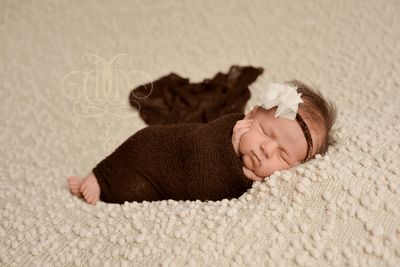 Dark Brown Stretch Knit Baby Swaddle Wrap - Beautiful Photo Props