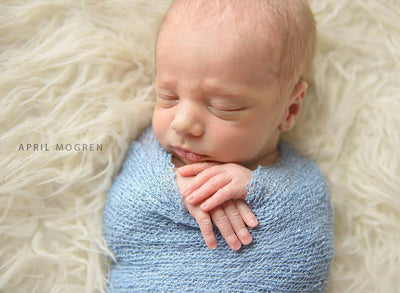 Stretch Knit Wrap in Light Blue - Beautiful Photo Props