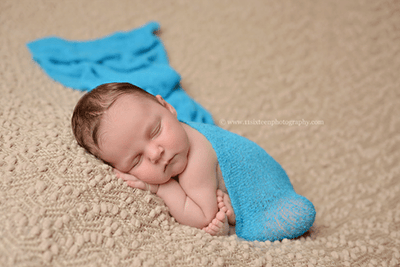 Stretch Knit Wrap in Turquoise Blue - Beautiful Photo Props