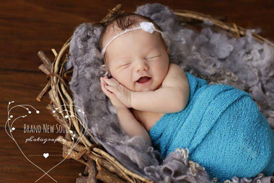 Stretch Knit Wrap in Turquoise Blue - Beautiful Photo Props