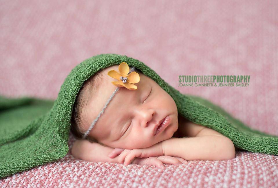 Stretch Knit Baby Wrap in Mossy Green - Beautiful Photo Props