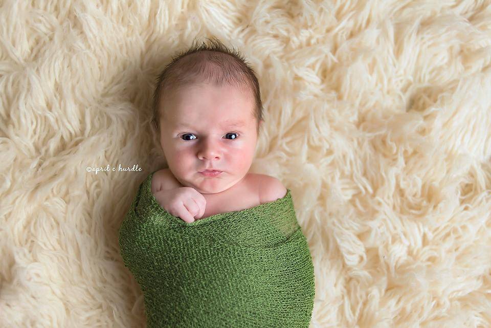 Stretch Knit Baby Wrap in Mossy Green - Beautiful Photo Props