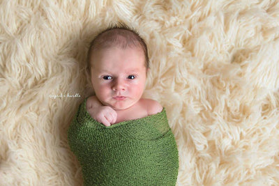 Stretch Knit Baby Wrap in Mossy Green - Beautiful Photo Props