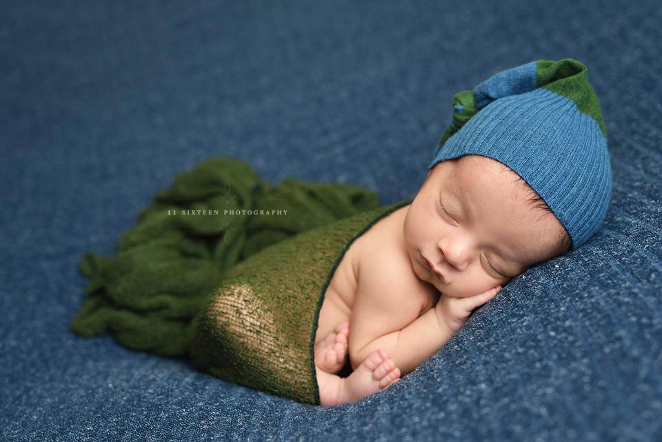 Stretch Knit Baby Wrap in Mossy Green - Beautiful Photo Props