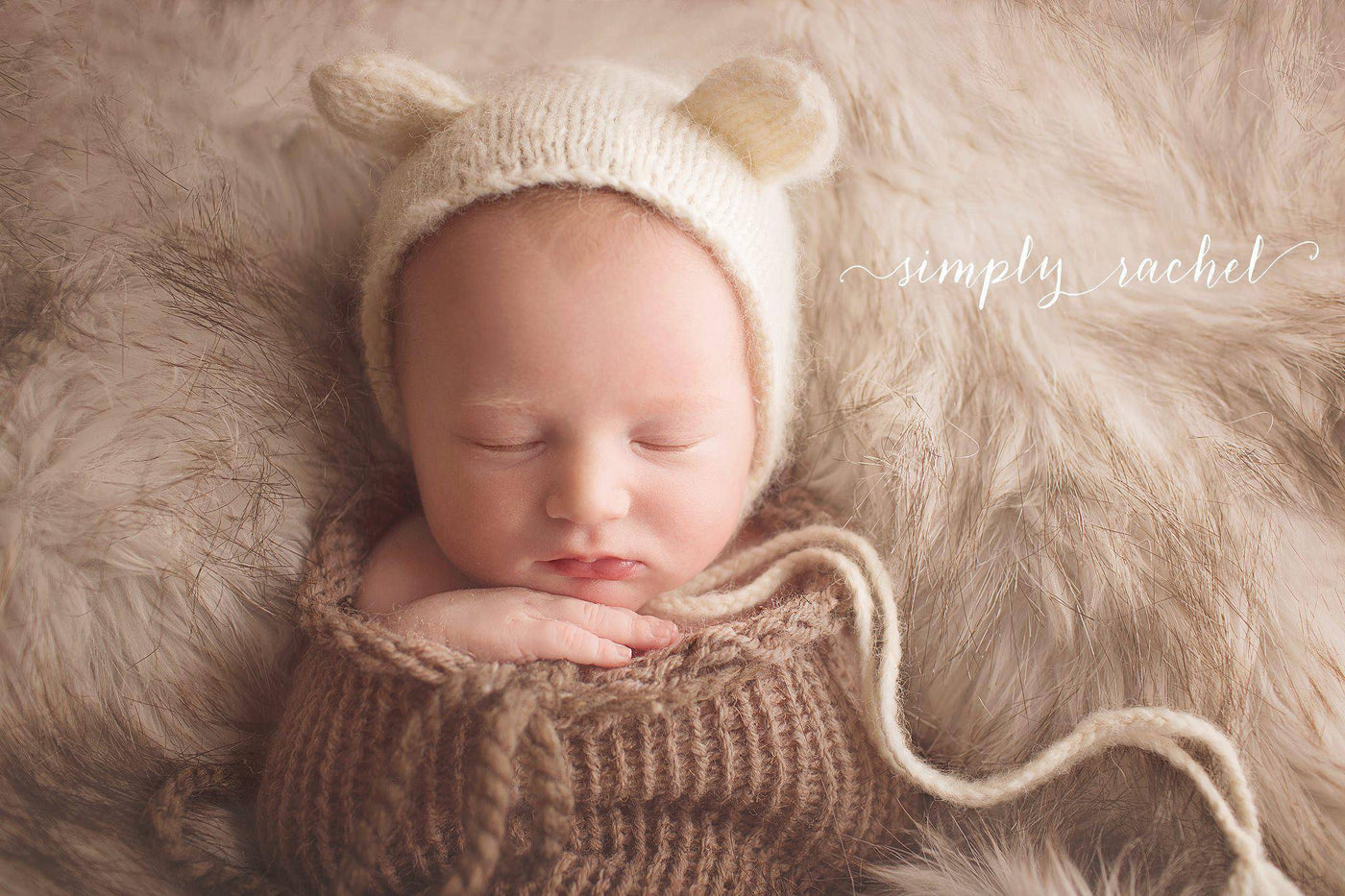 Taupe Brown Newborn Knit Swaddle Sack - Beautiful Photo Props