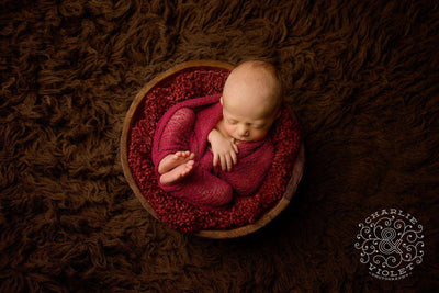 Stretch Knit Wrap in Dark Raspberry - Beautiful Photo Props