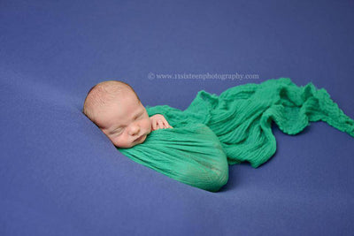 Emerald Green Cheesecloth Newborn Baby Wrap Cheese Cloth - Beautiful Photo Props