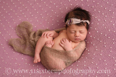 Mocha Brown Mohair Knit Baby Wrap - Beautiful Photo Props