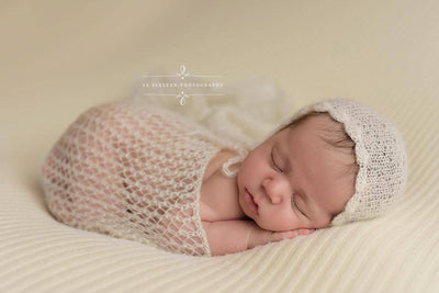 Cream Mohair Knit Baby Wrap - Beautiful Photo Props