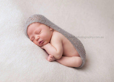 Dark Gray Mohair Knit Baby Wrap - Beautiful Photo Props