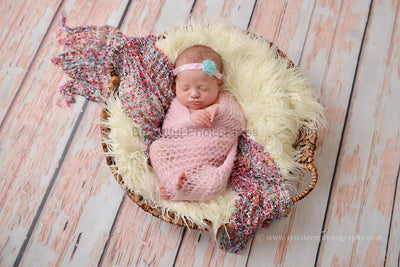 Baby Pink Mohair Knit Wrap - Beautiful Photo Props
