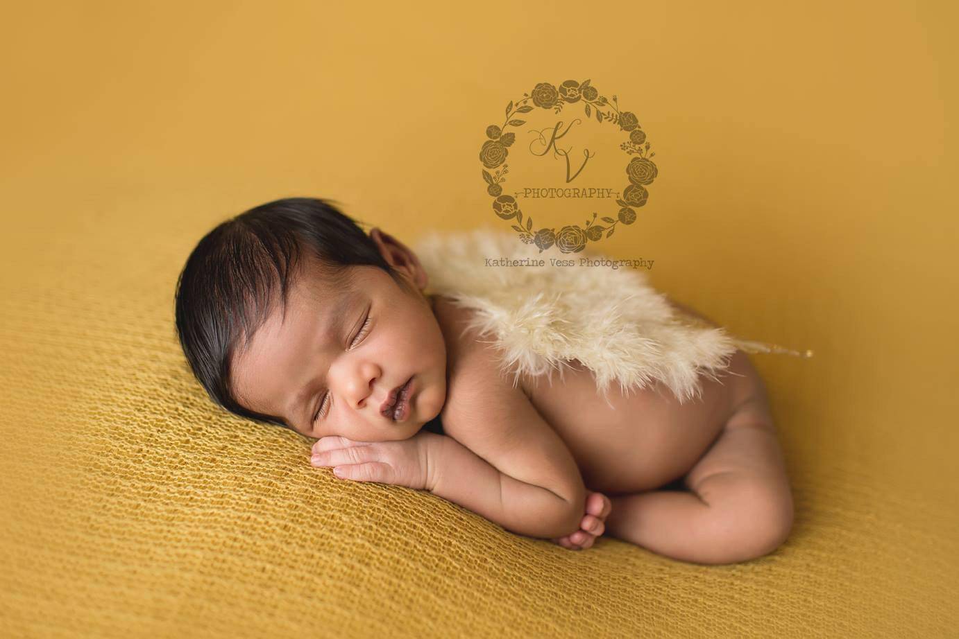 Gold Glitter Feather Wings Newborn Baby Photo Prop - Beautiful Photo Props