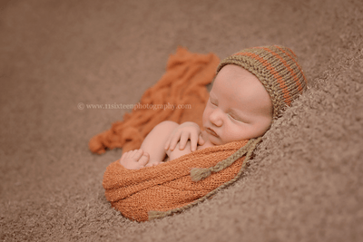 Sienna Brown Stretch Knit Baby Wrap - Beautiful Photo Props