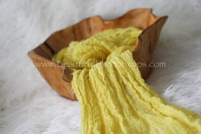 SET Gray Ruffle Yellow Grey Cheesecloth Wrap Layering Pieces - Beautiful Photo Props