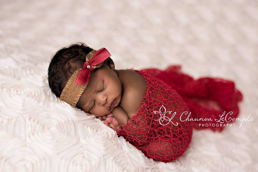 Red Fishnet Fabric Lace Baby Wrap - Beautiful Photo Props