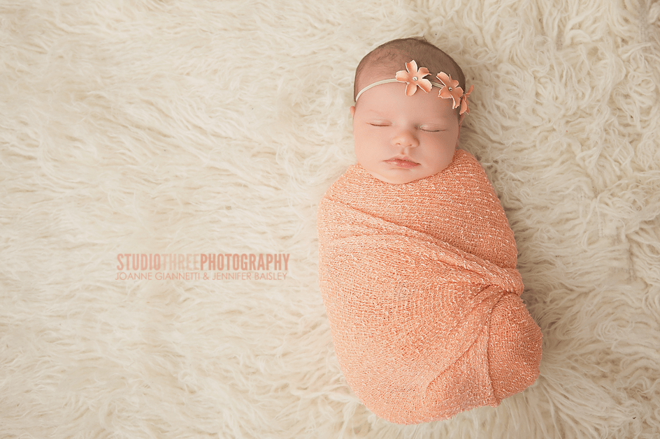 SET Peach and Dark Brown Stretch Knit Baby Wraps - Beautiful Photo Props