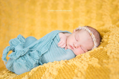 Light Blue Cheesecloth Baby Wrap Cheese Cloth Fabric - Beautiful Photo Props
