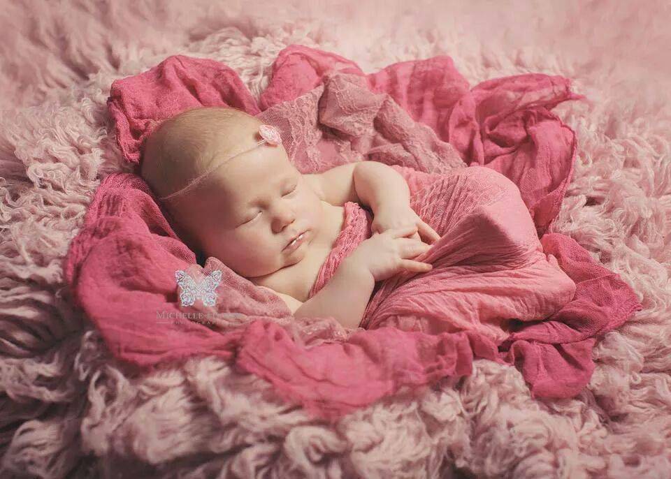 SET Hot Pink and Light Pink Cheesecloth Baby Wraps Cheese Cloth - Beautiful Photo Props