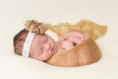 Gold Soft Mohair Knit Baby Wrap - Beautiful Photo Props
