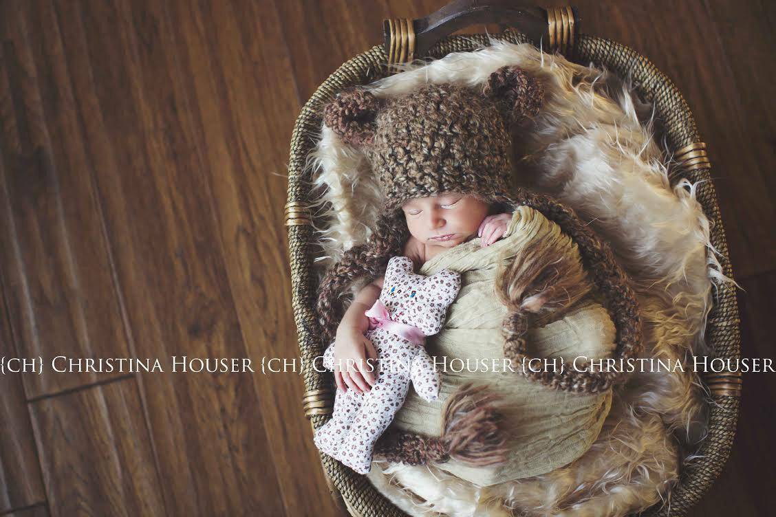 Blonde Mongolian Faux Fur Rug Photography Prop Newborn Baby - Beautiful Photo Props