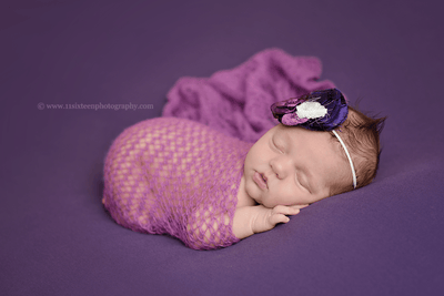Purple Mohair Knit Baby Wrap - Beautiful Photo Props