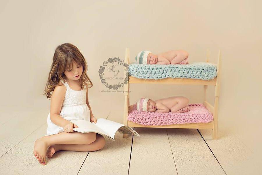SET Pink and Blue Powder Puff Newborn Baby Blankets - Beautiful Photo Props