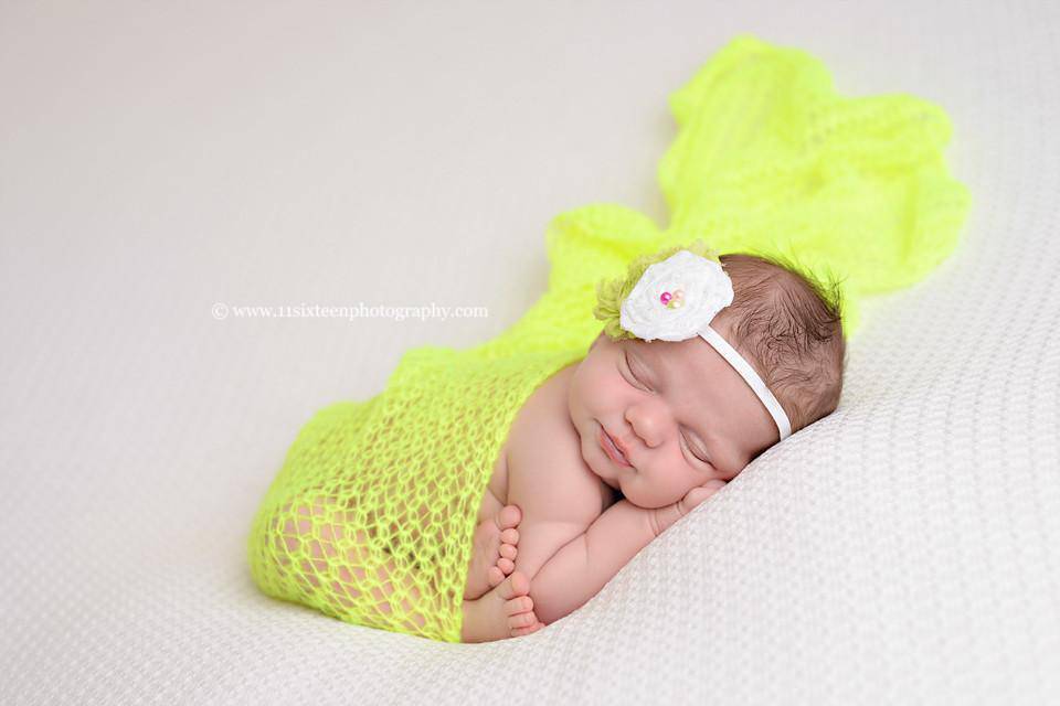 Bright Yellow Soft Mohair Knit Baby Wrap - Beautiful Photo Props