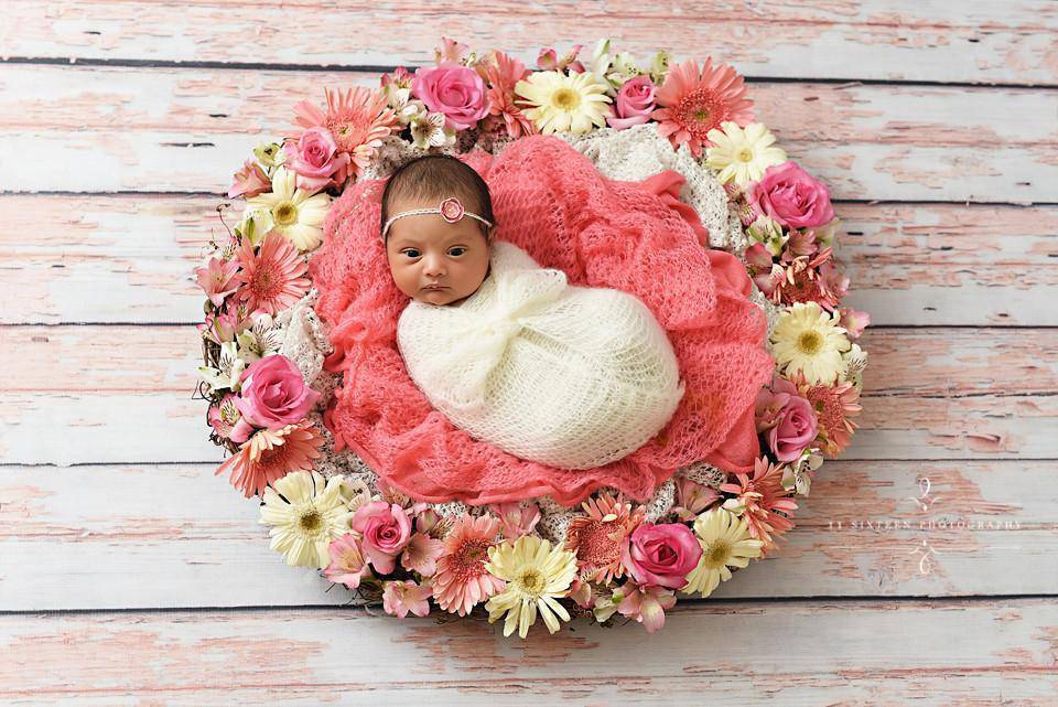 Watermelon Pink Mohair Knit Baby Wrap - Beautiful Photo Props