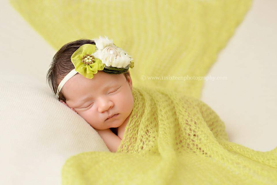 Lemongrass Green Mohair Knit Baby Wrap - Beautiful Photo Props