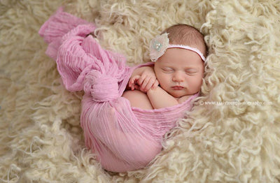 Light Pink Cheesecloth Baby Wrap Cheese Cloth Fabric - Beautiful Photo Props