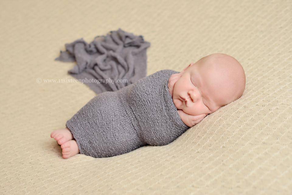 Charcoal Gray Stretch Knit Newborn Baby Wrap - Beautiful Photo Props