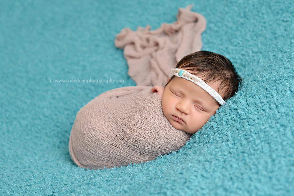 Taupe Stretch Knit Newborn Baby Wrap - Beautiful Photo Props
