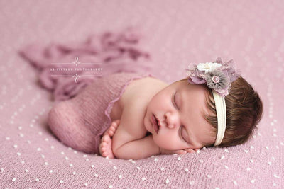 Sorbet Mauve Stretch Knit Newborn Baby Wrap - Beautiful Photo Props