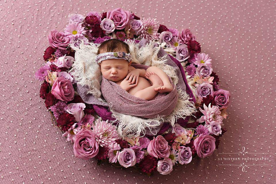 Sorbet Mauve Stretch Knit Newborn Baby Wrap - Beautiful Photo Props