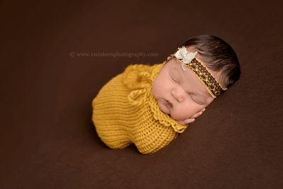 Mustard Yellow Newborn Knit Swaddle Sack - Beautiful Photo Props