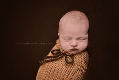 Camel Brown Newborn Knit Swaddle Sack - Beautiful Photo Props