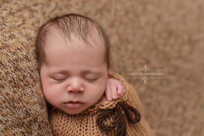Camel Brown Newborn Knit Swaddle Sack - Beautiful Photo Props