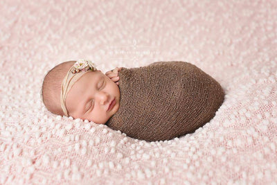 Chocolate Brown Stretch Knit Baby Wrap - Beautiful Photo Props