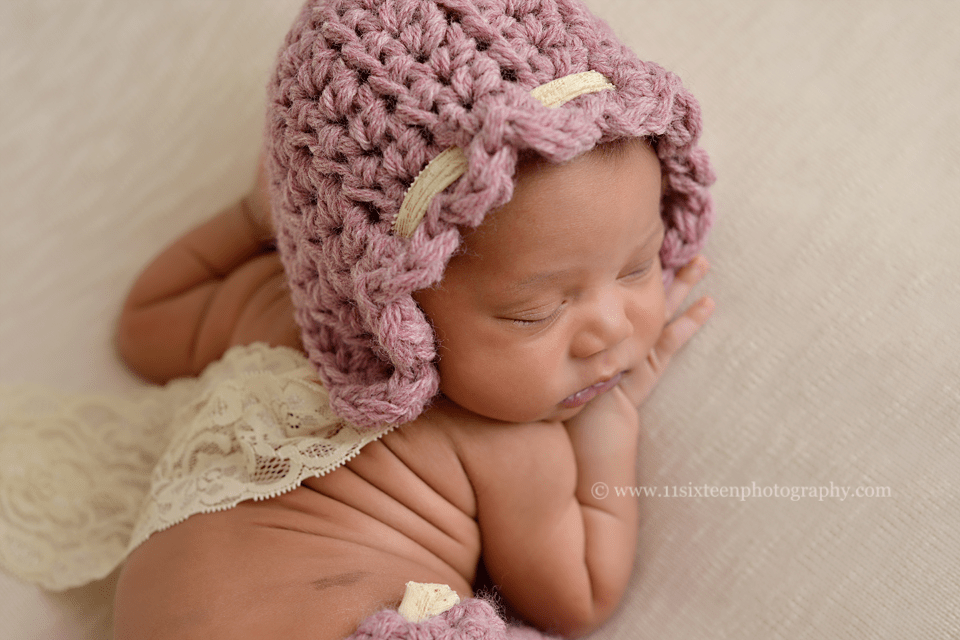 Pink Scallops Ribbon Bonnet Hat - Beautiful Photo Props
