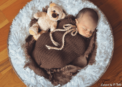 Chocolate Brown Newborn Knit Swaddle Sack - Beautiful Photo Props