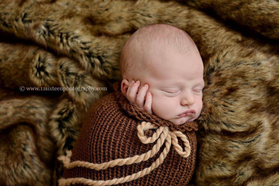 Chocolate Brown Newborn Knit Swaddle Sack - Beautiful Photo Props