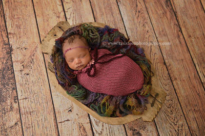 Rose Pink Newborn Knit Swaddle Sack - Beautiful Photo Props