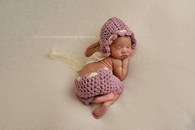 Shorts and Scallop Bonnet Set in Pink - Beautiful Photo Props