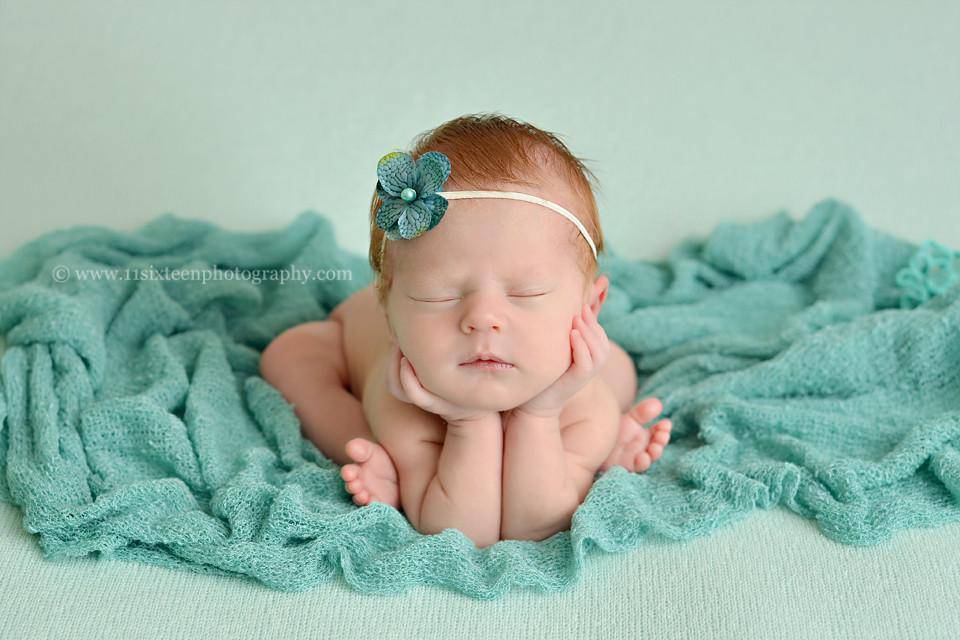 Ocean Blue Stretch Knit Baby Wrap Layering Piece - Beautiful Photo Props