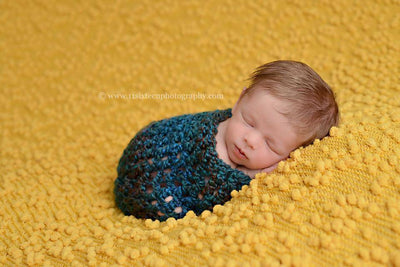 Dark Teal Newborn Baby Cocoon - Beautiful Photo Props
