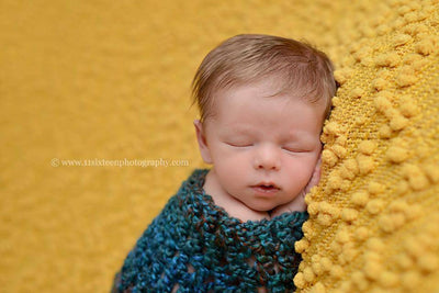 Dark Teal Newborn Baby Cocoon - Beautiful Photo Props
